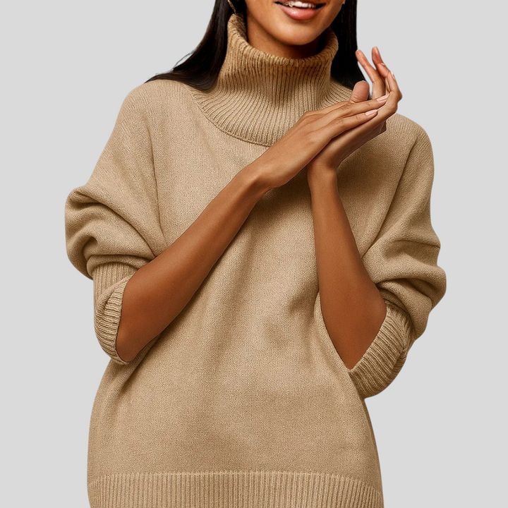 Stefanie - Pleteni Pulover s Dolčevitom