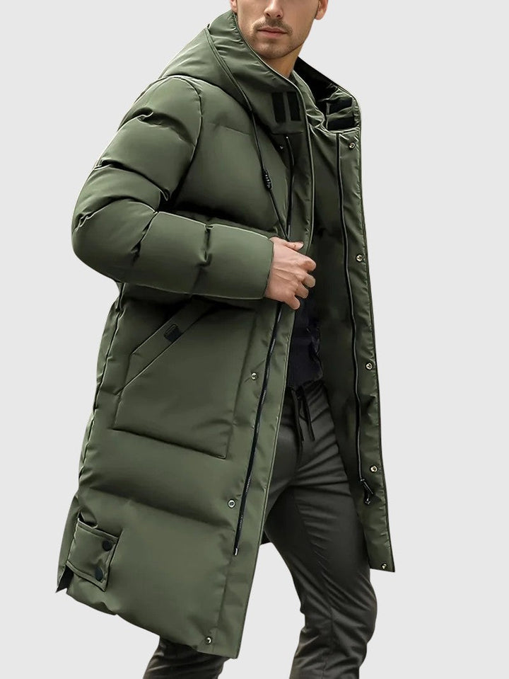 Jan – Prošiveni dugi kaput s kapuljačom