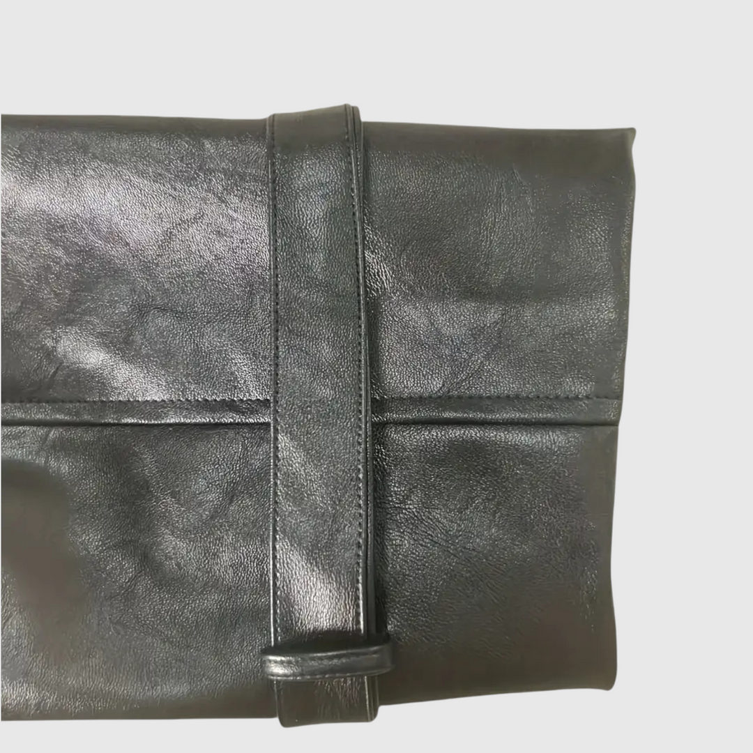 Adelina - Kožni kaput od talijanske kože s gumbima