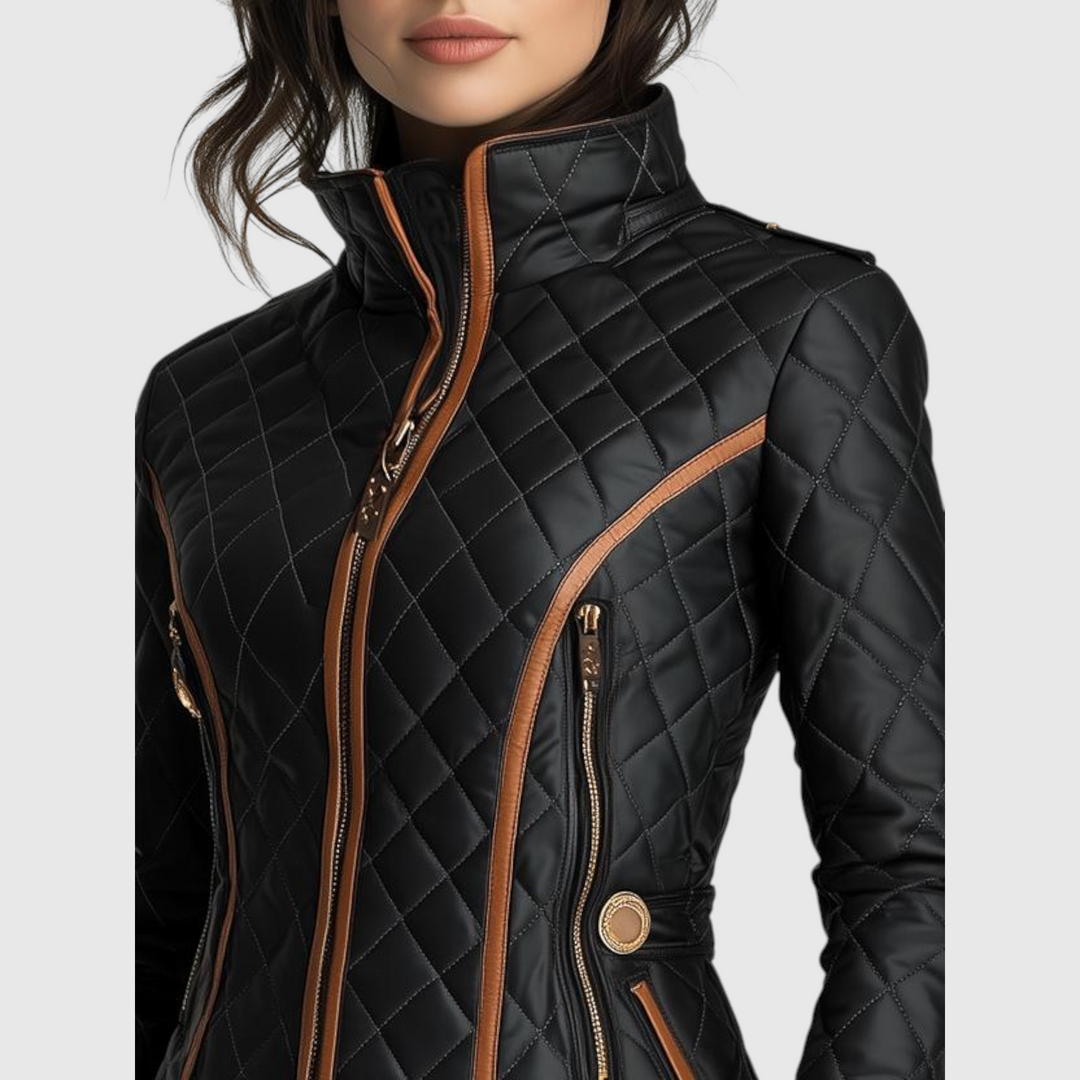 Clara - Stilska jakna s prošivanjem i suženim strukom