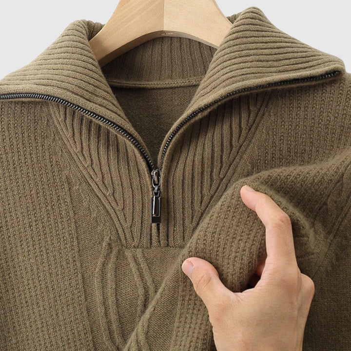 Libuše - Camisola s zipom Taranto Merino vuna