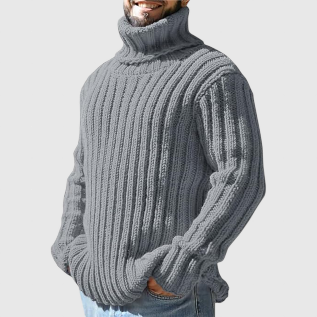 Lysander - Pleteni pulover od vune s rolkom