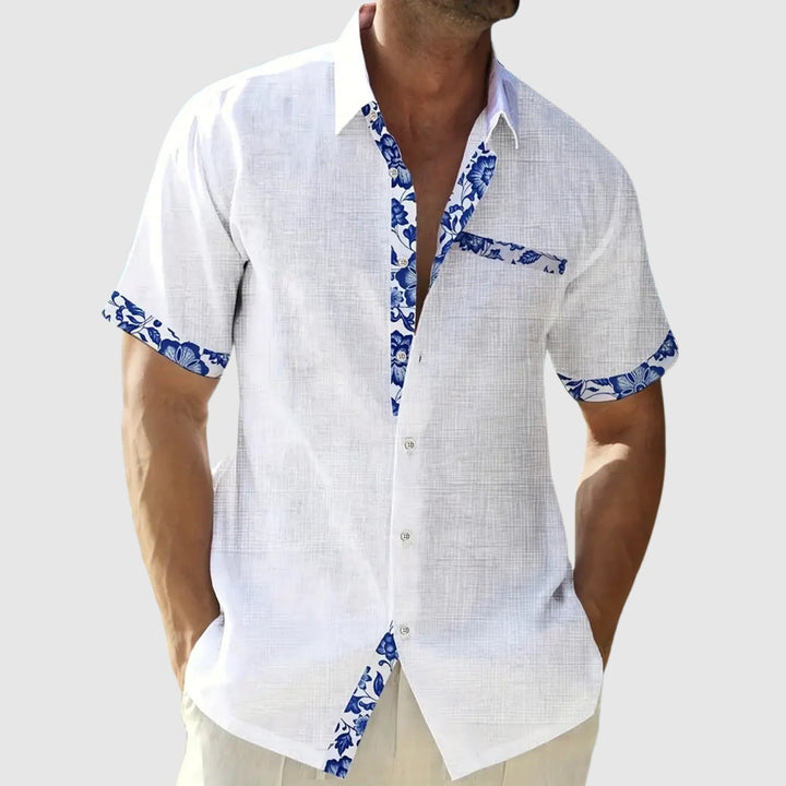 Libuše – Košulja s kratkim rukavima i kontrastnim detaljima