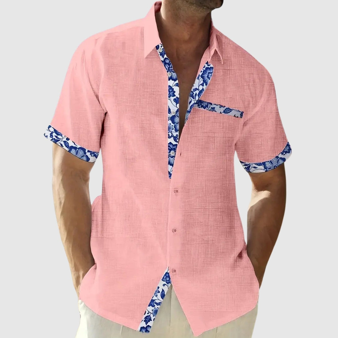 Libuše – Košulja s kratkim rukavima i kontrastnim detaljima