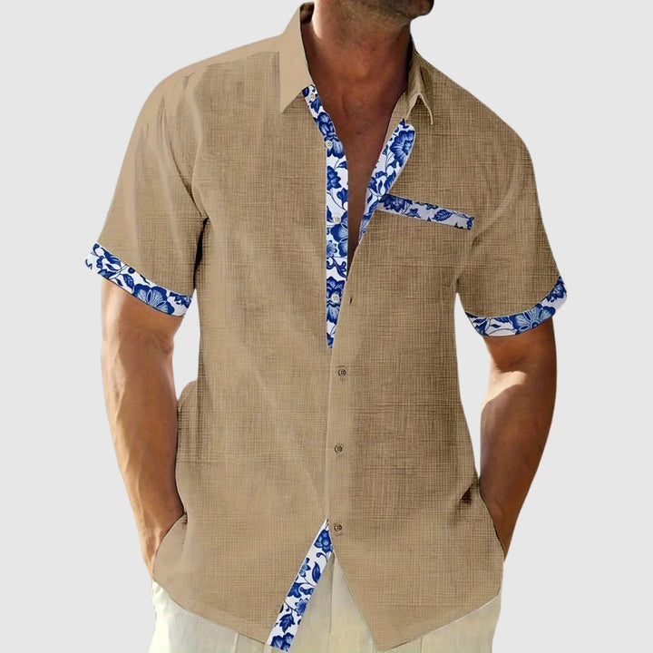 Libuše – Košulja s kratkim rukavima i kontrastnim detaljima