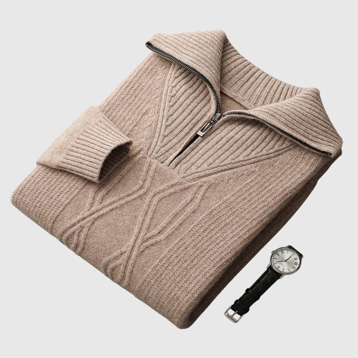 Libuše - Camisola s zipom Taranto Merino vuna