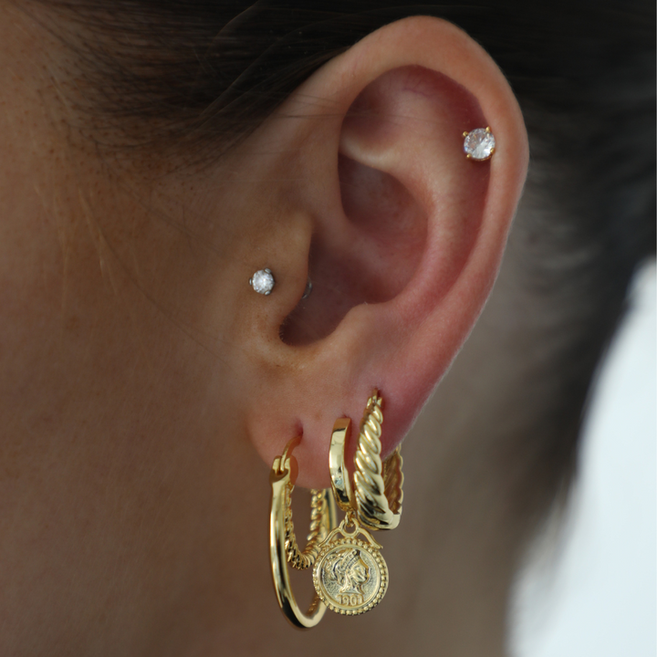 Naušnice Spiralne sa Stilskim Twistom 