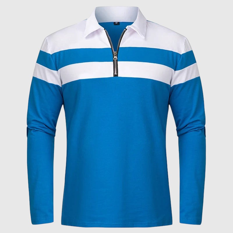 Libuše - Elegantni pulover sa zipom i prugama