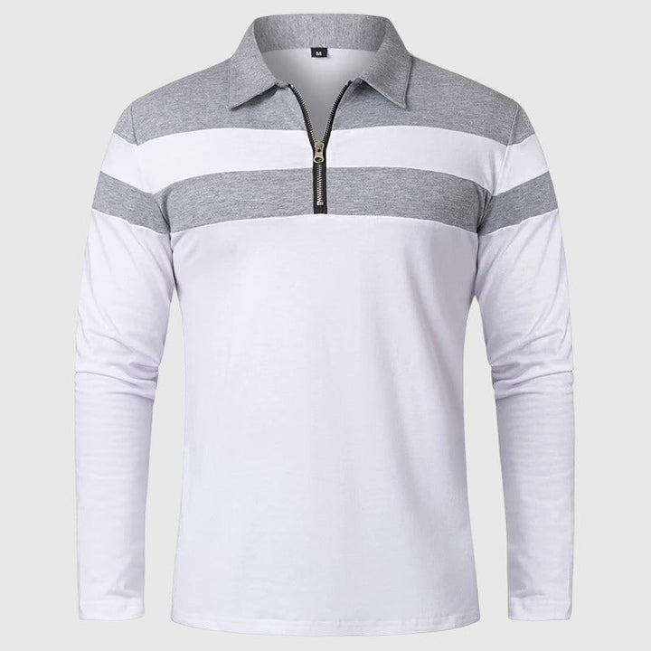 Libuše - Elegantni pulover sa zipom i prugama