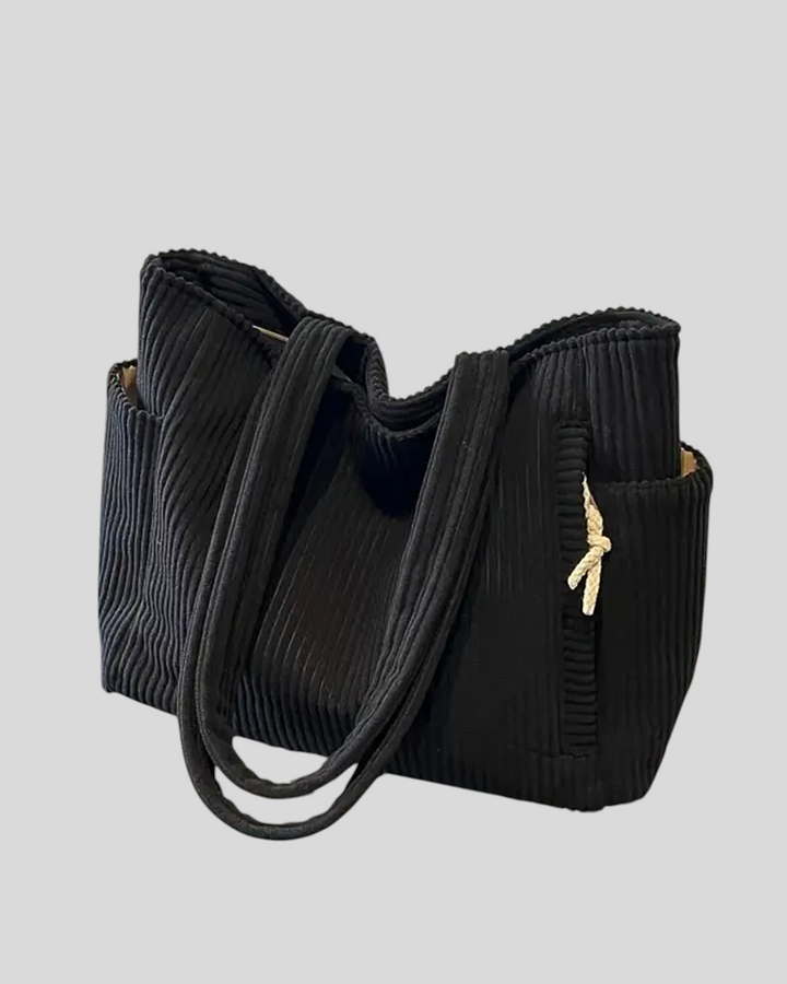 Tilda - Rebrasta torbica s detaljima od konopa