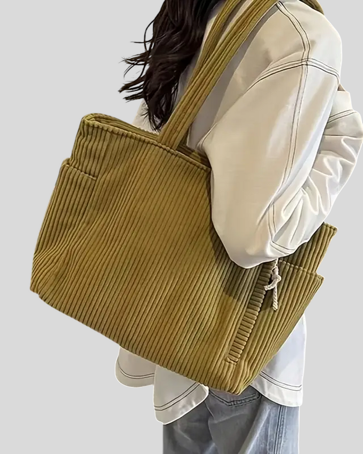 Tilda - Rebrasta torbica s detaljima od konopa