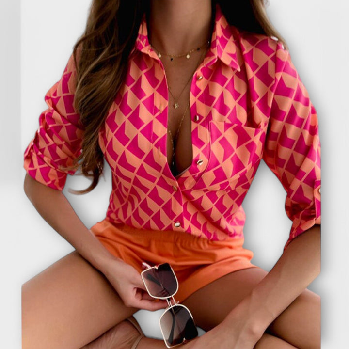 Ljubomira – Sofisticirana Geometrijska Bluza